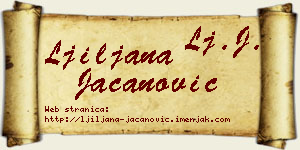 Ljiljana Jacanović vizit kartica